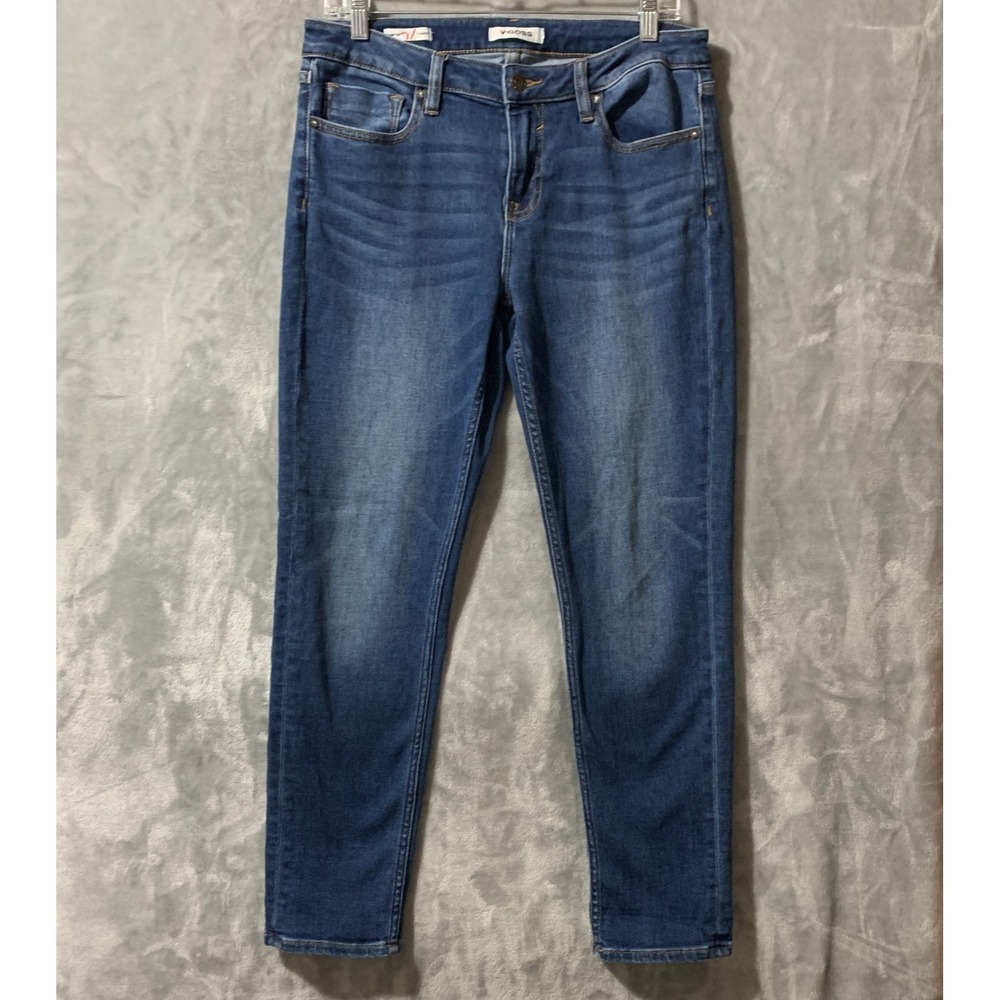 Vigoss Women's Thompson Tomboy Jeans Size 29 Blue Medium Wash Skinny Stretch
